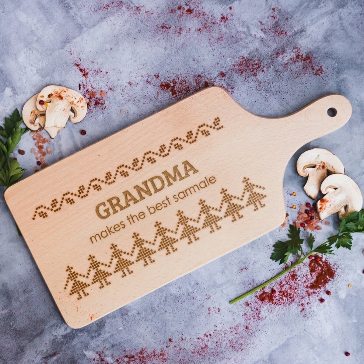 Tagliere personalizzato, autentico rumeno