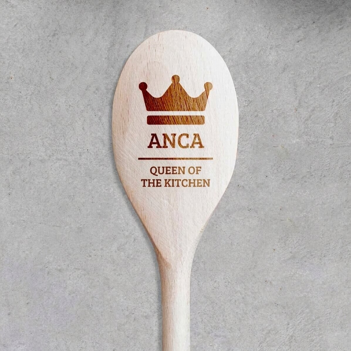 Cucchiaio di legno personalizzato - Corona