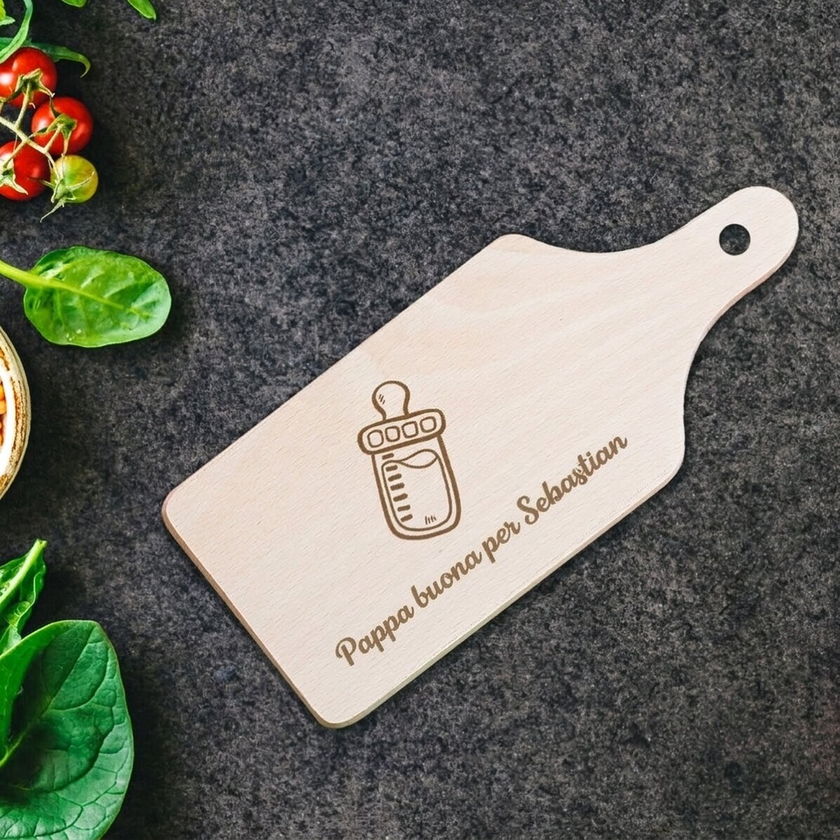 Mini tagliere personalizzato - Biberon