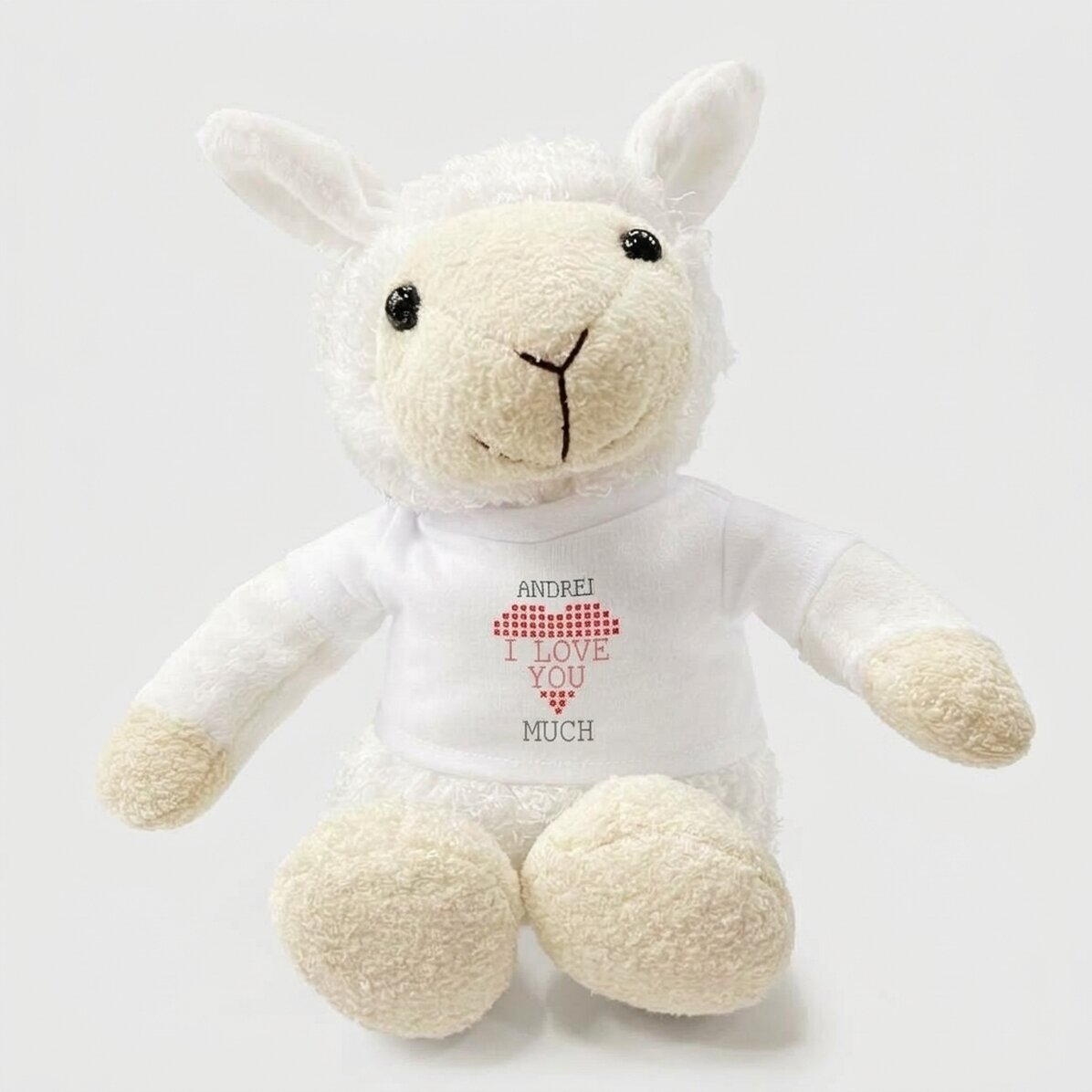 Peluche a forma di pecora personalizzato con nome - Love You