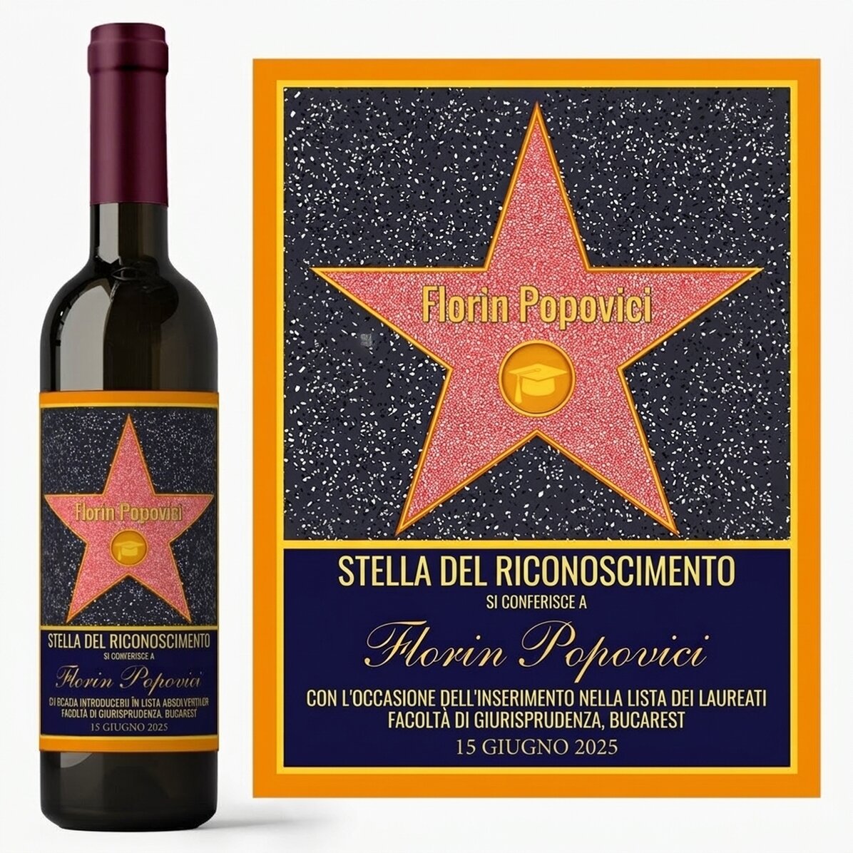 Vino personalizzato - La stella della gratitudine