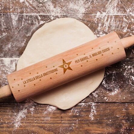 Tappo per bottiglie in legno personalizzato - La stella della gratitudine