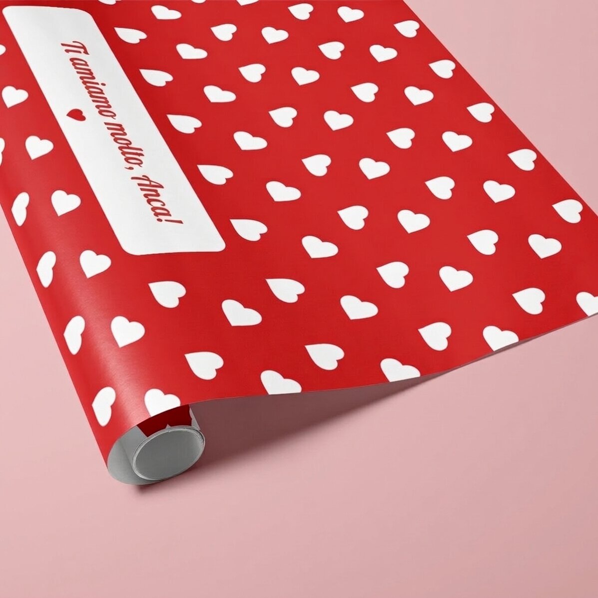 Carta da regalo personalizzata - motivo a cuoricini