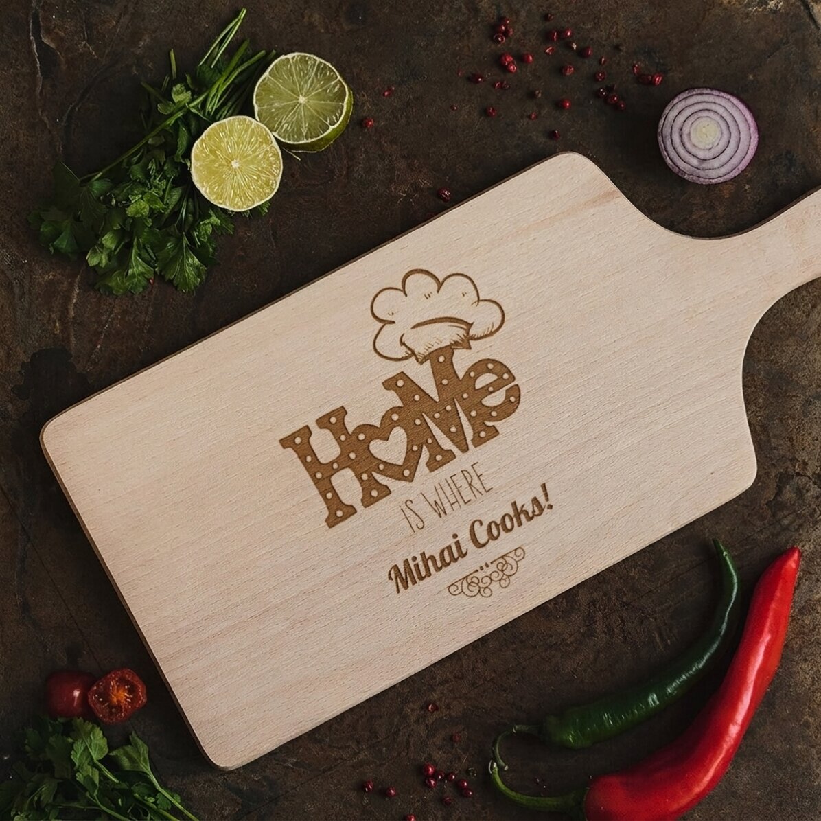 Tagliere personalizzato - La casa è dove