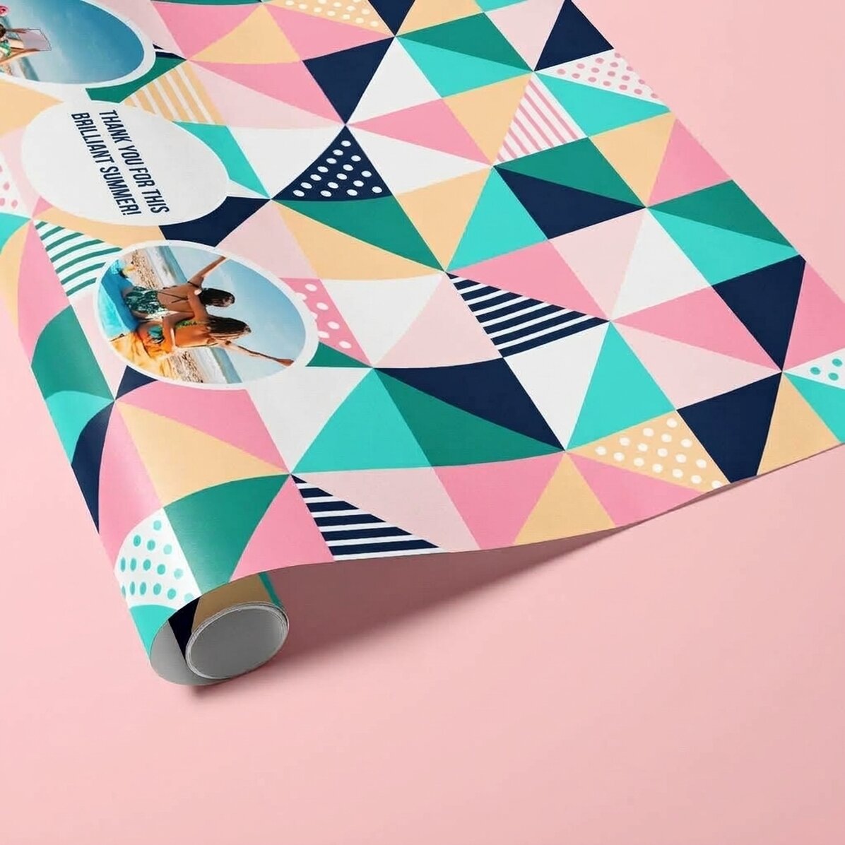 Carta da regalo personalizzata con 2 foto e un testo