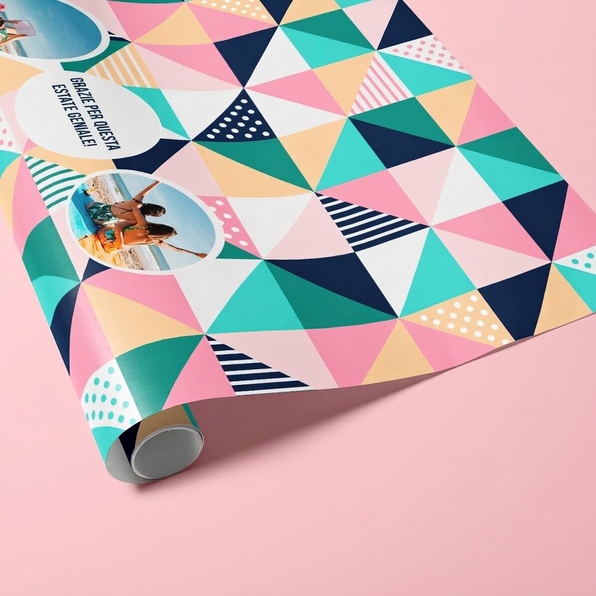Carta da regalo personalizzata con 2 foto e un testo