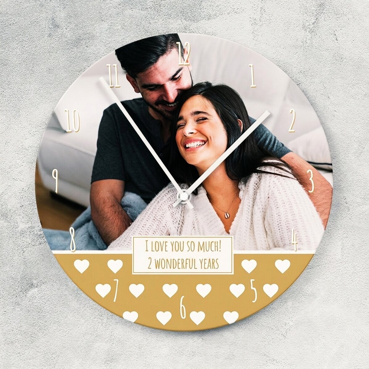 Orologio personalizzato con foto, testo e numeri