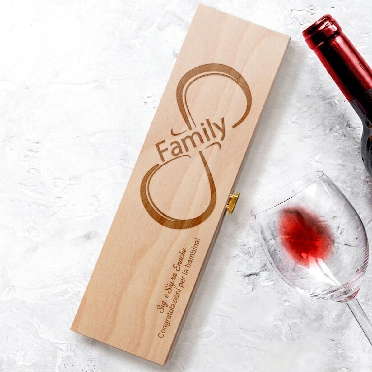 Scatola per vino personalizzata - Infinite Family