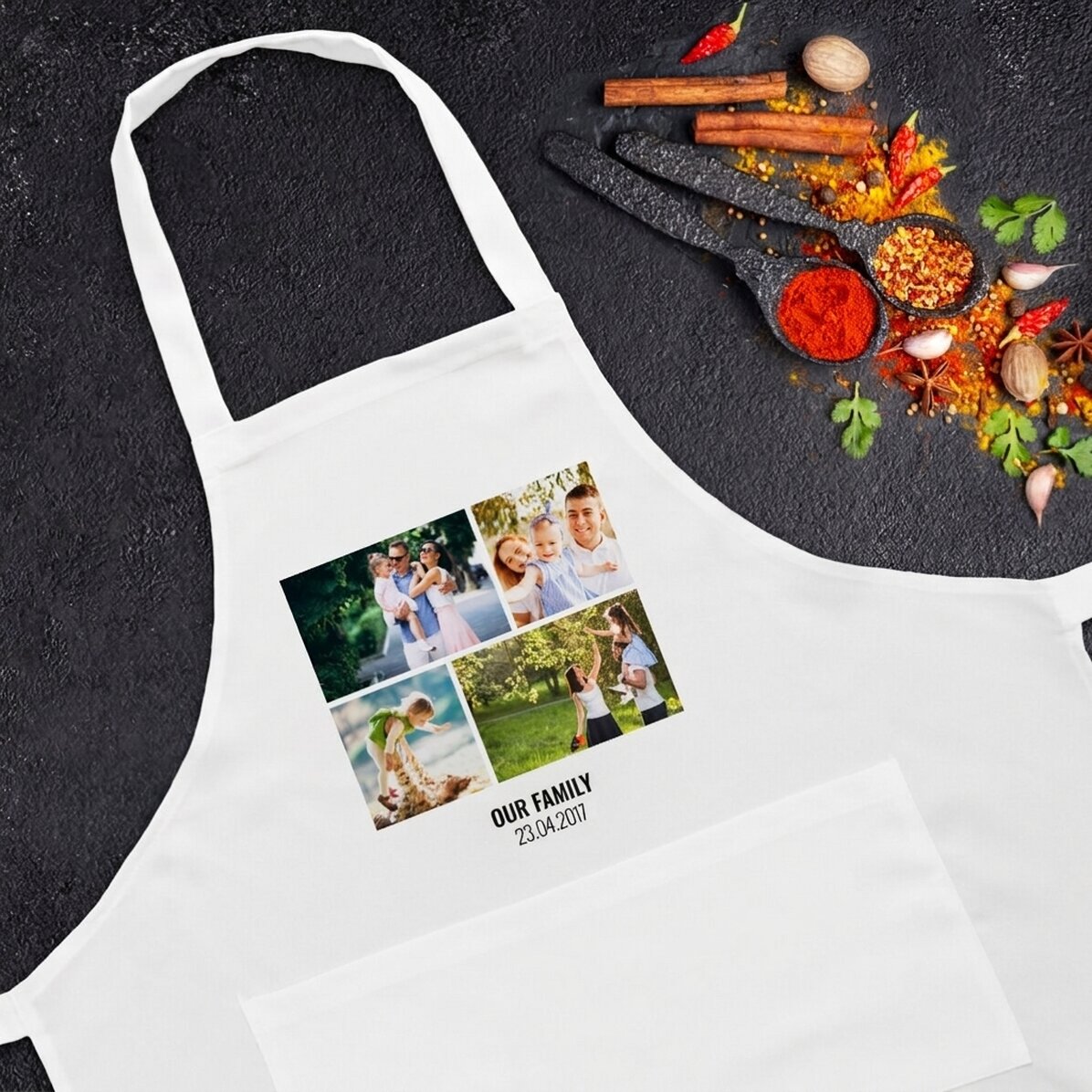 Set personalizzato con 4 foto e testo