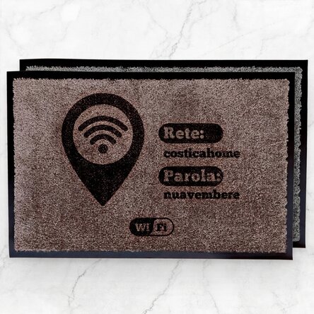 Tappetino d'ingresso personalizzato per interni - Wi-Fi Zone
