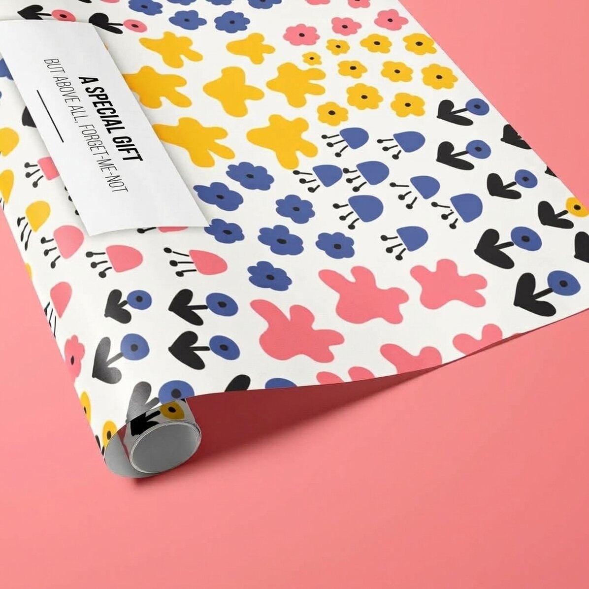 Personalised gift wrapping paper with text - Colourful design