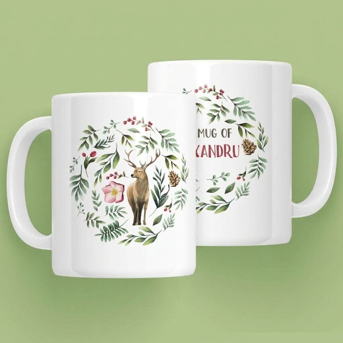 Tazza personalizzata con renna per lui - modello natalizio