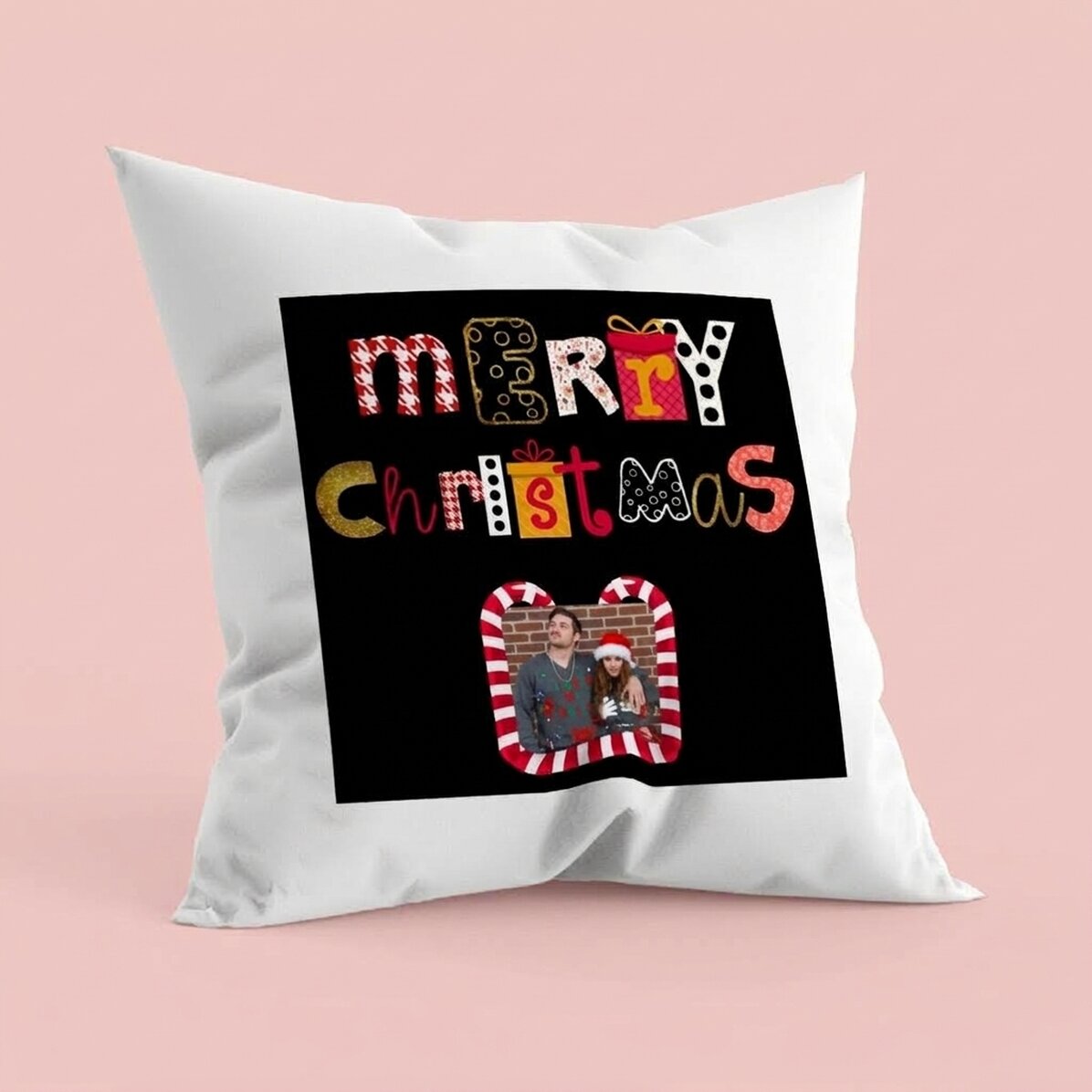 Cuscino personalizzato con foto - Buon Natale