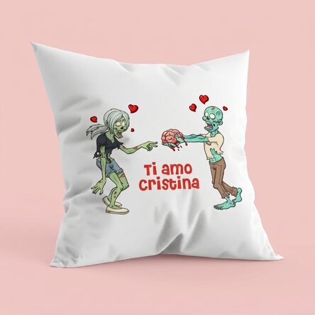 Cuscino personalizzato con scritta - Zombie Love