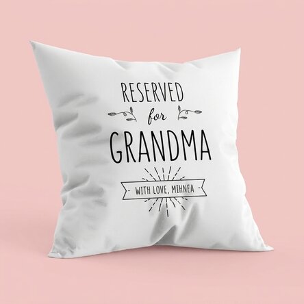 Cuscino personalizzato con scritta - Riservato