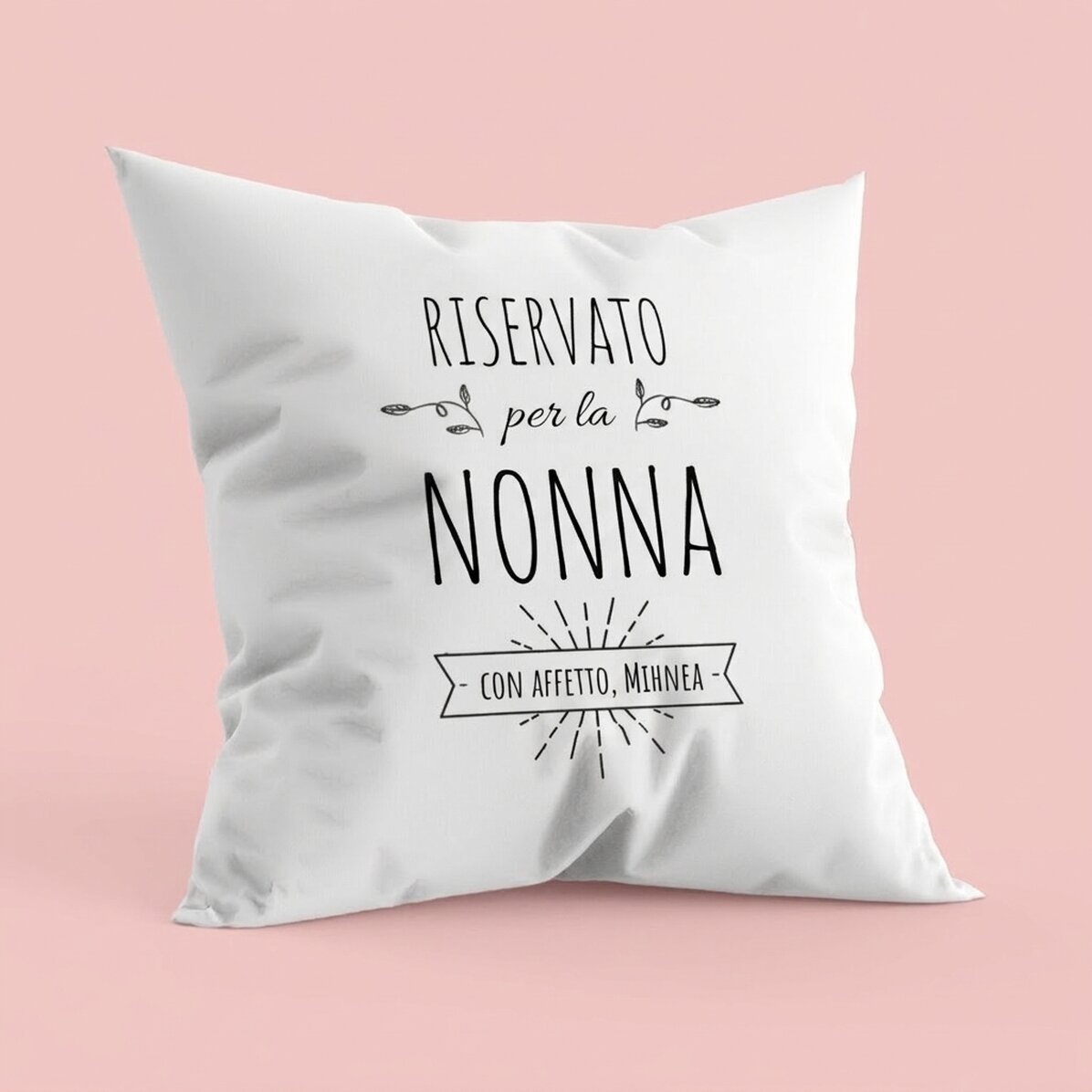 Cuscino personalizzato con scritta - Riservato