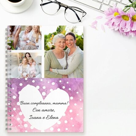 Taccuino personalizzato con 3 foto e testo