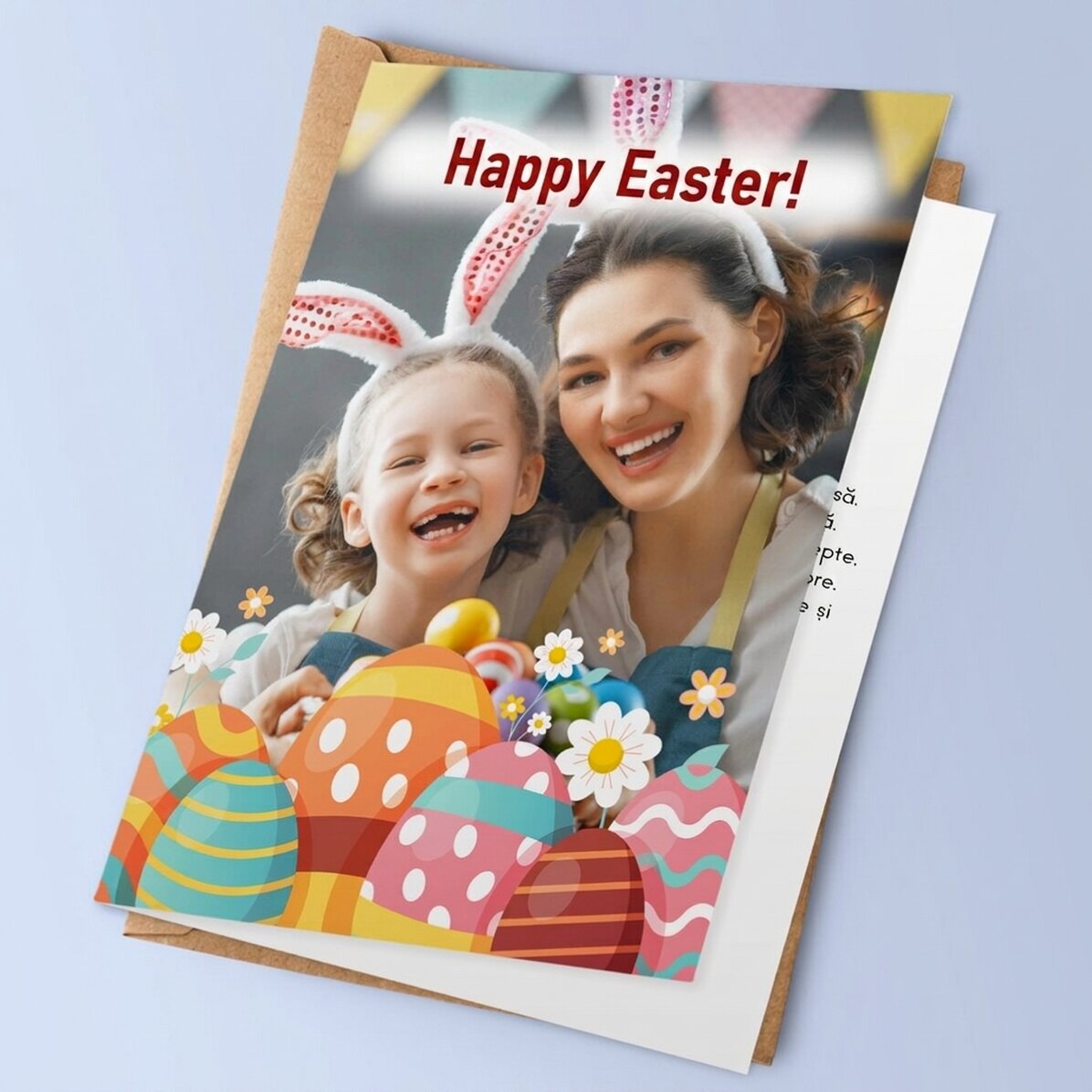 Biglietto di auguri personalizzato con foto - Buona Pasqua!