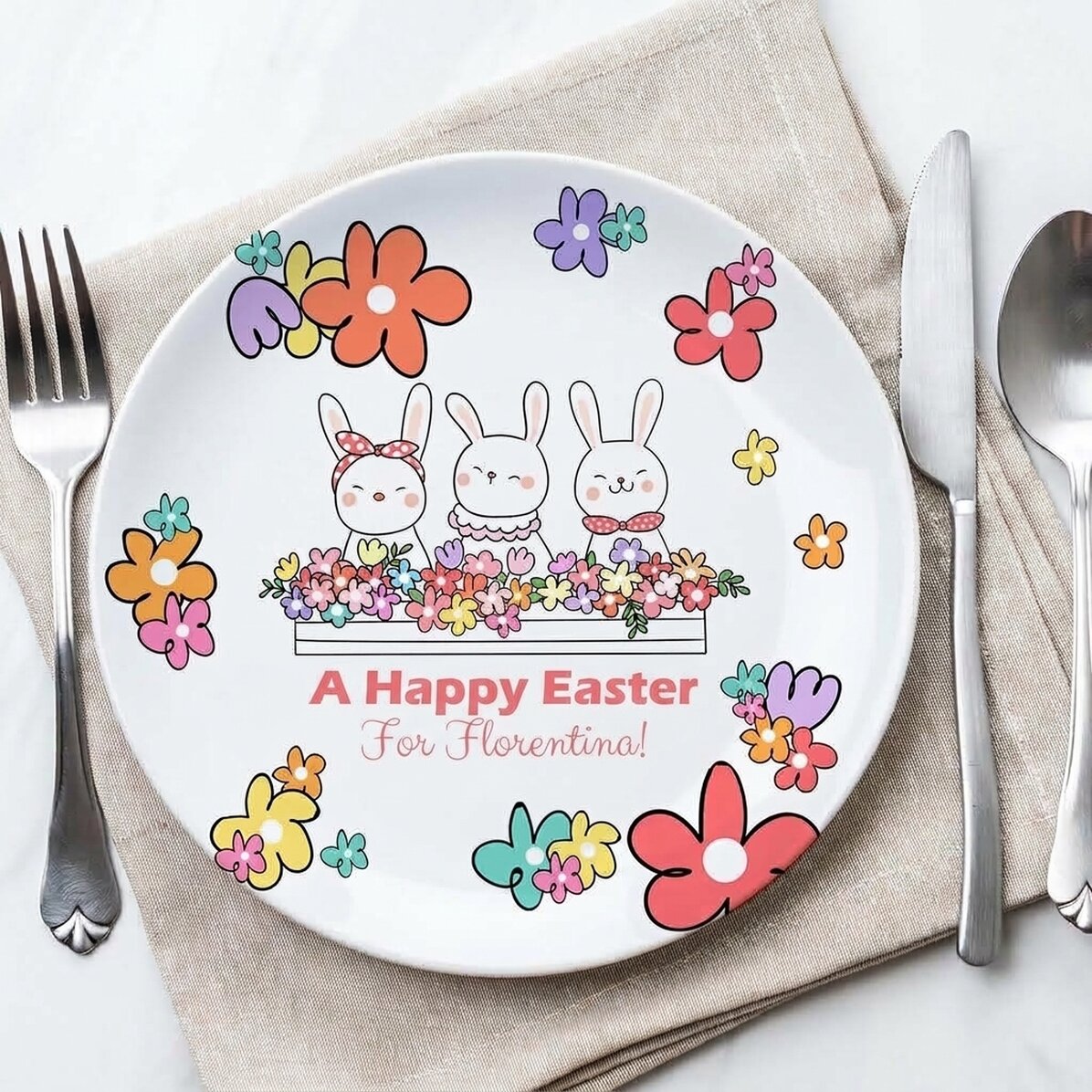 Piatto personalizzato con scritta - Pasqua