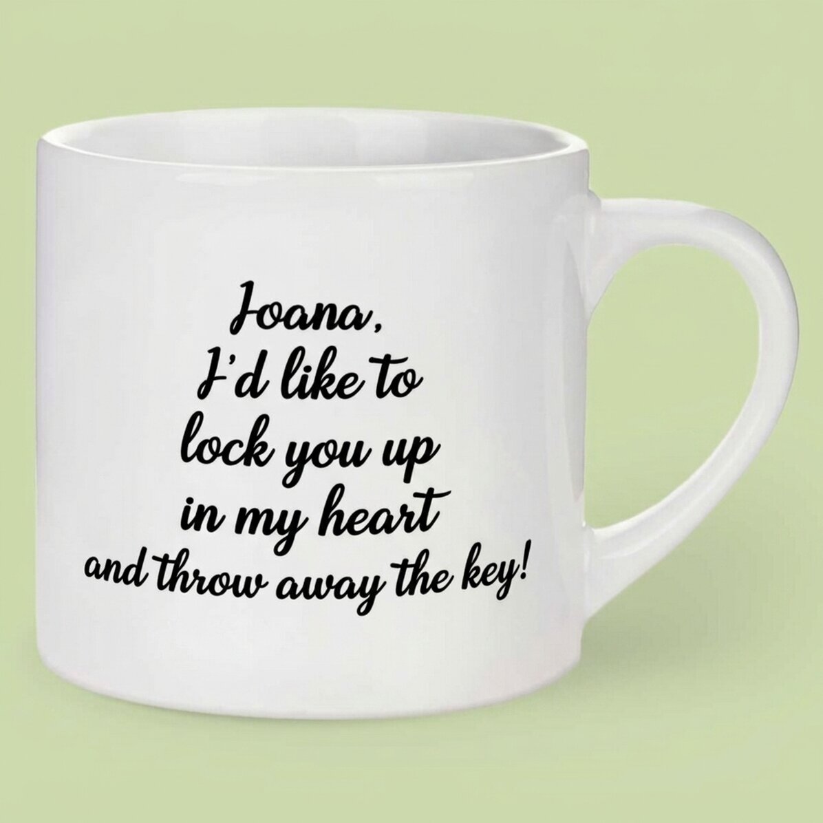 Tazza da caffè personalizzata con una foto e una scritta
