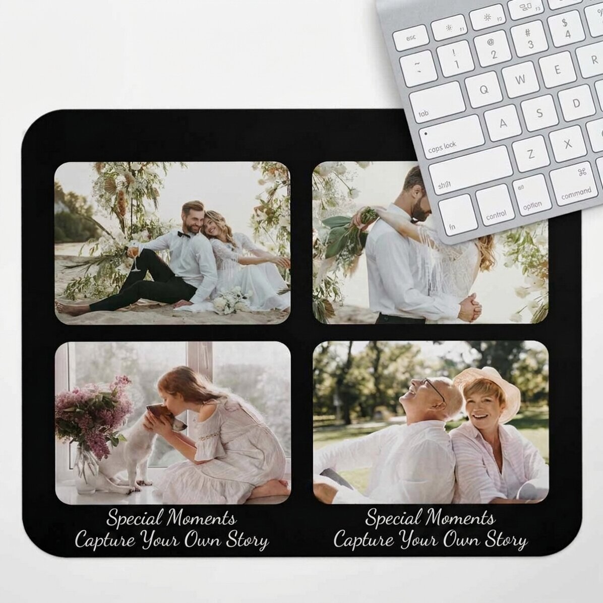 Tappetino per mouse XL personalizzato con 4 foto