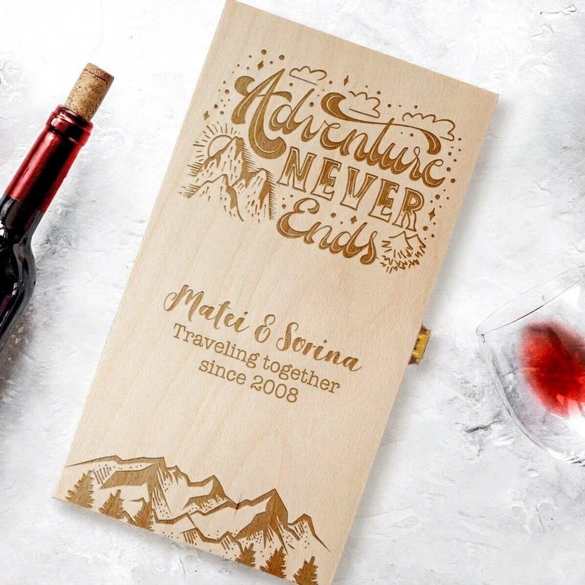 Scatola personalizzata per due bottiglie di vino - L