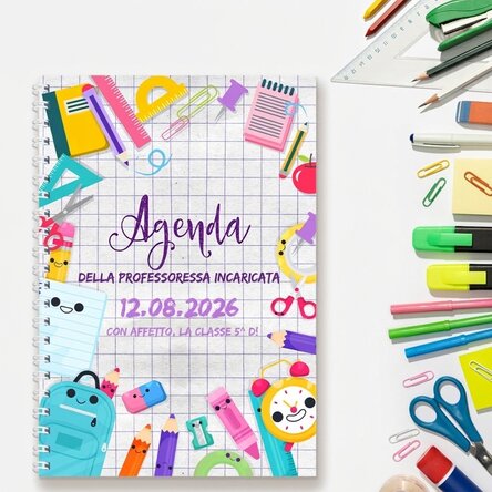 Taccuino personalizzato con testo - Agenda del docente