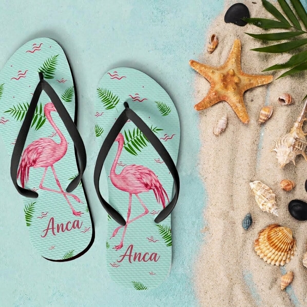 Infradito personalizzate per bambini con scritta - Flamingo