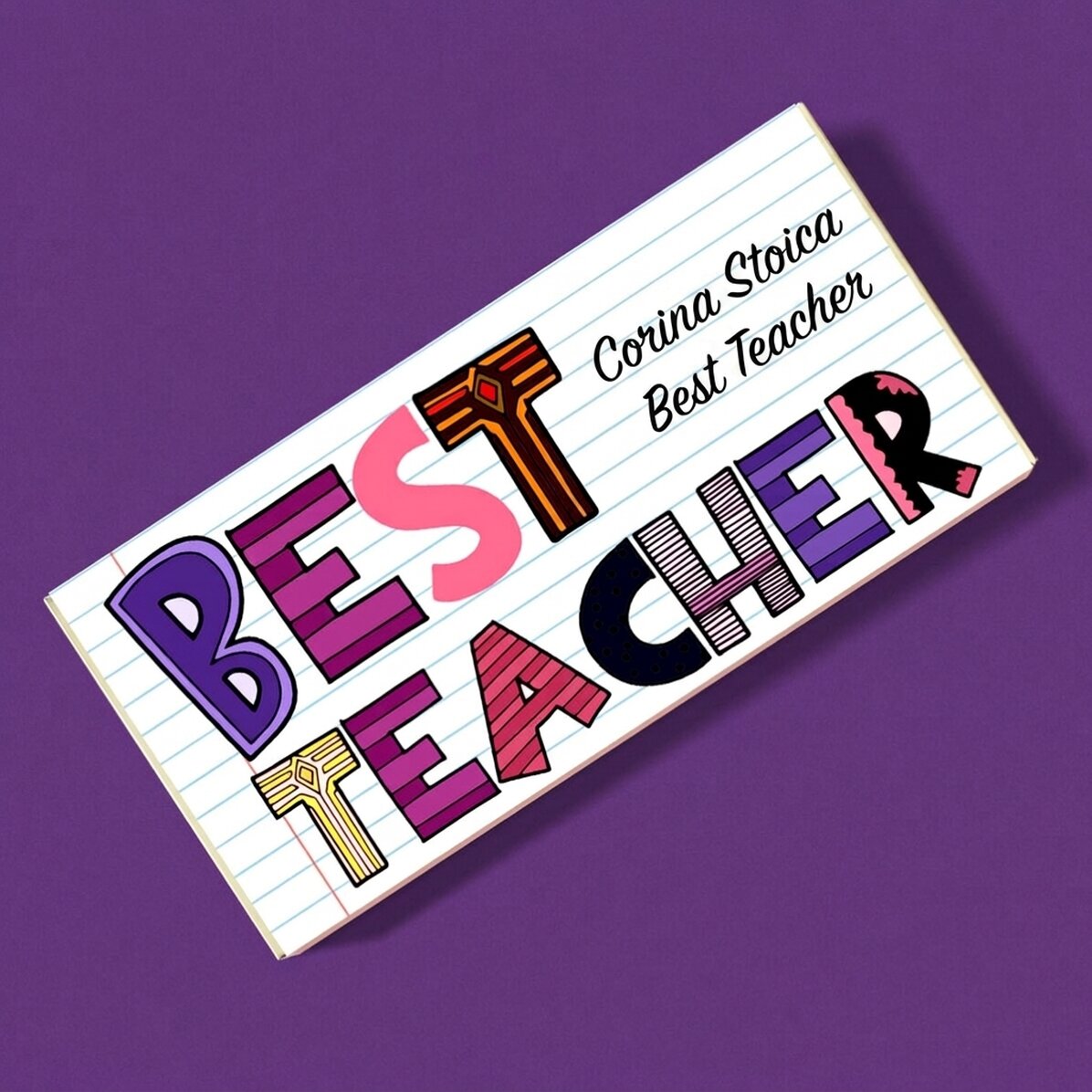 Cioccolato personalizzato con scritta - Best teacher