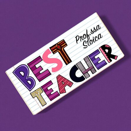 Cioccolato personalizzato con scritta - Best teacher