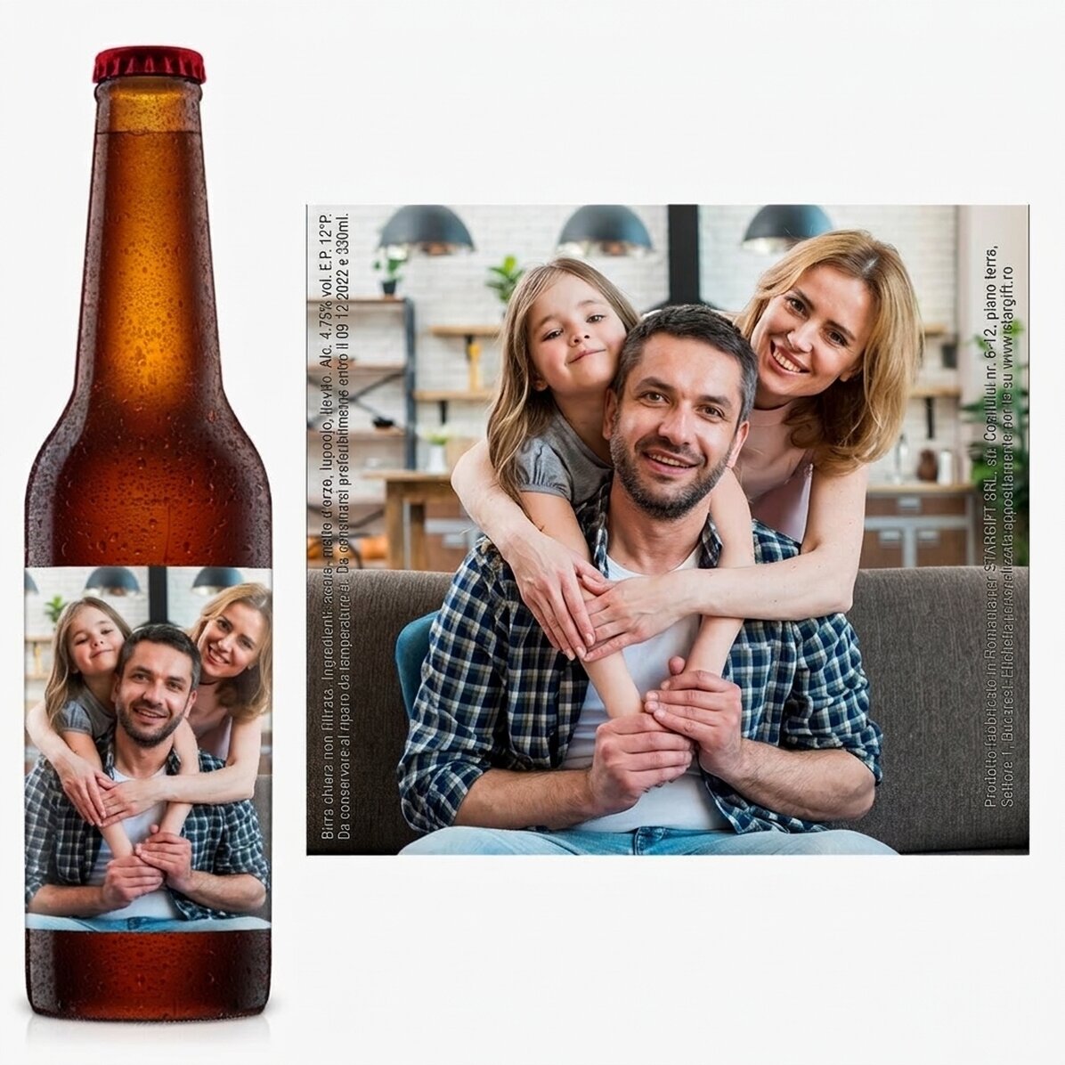 Birra personalizzata con foto