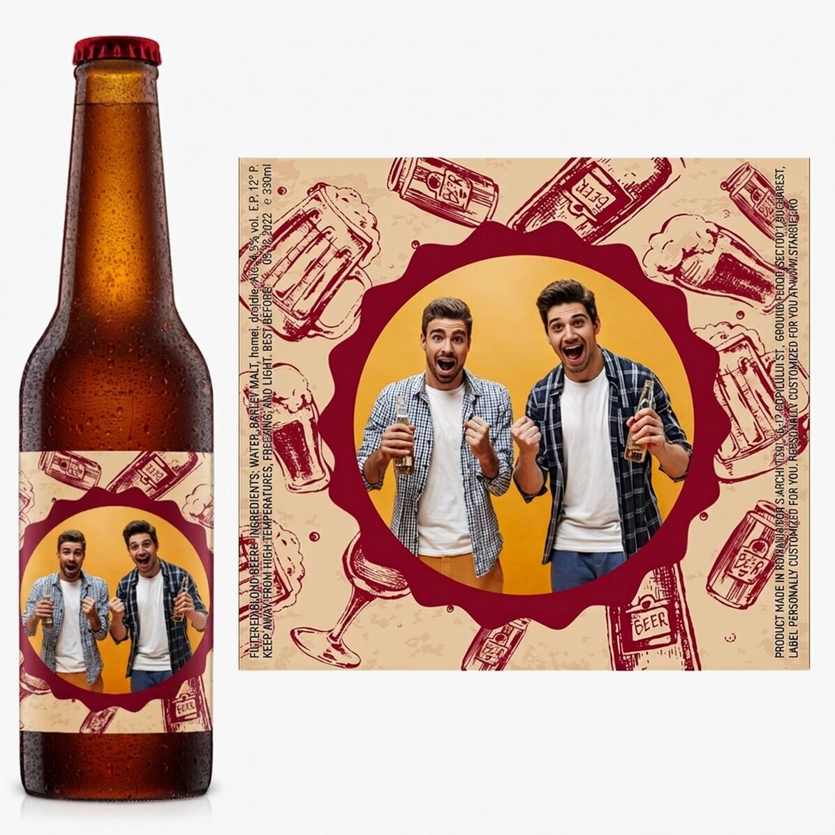 Birra personalizzata con una foto