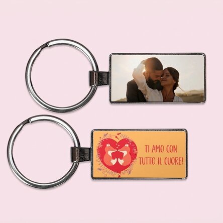 Portachiavi personalizzato con foto e testo - Vulpite