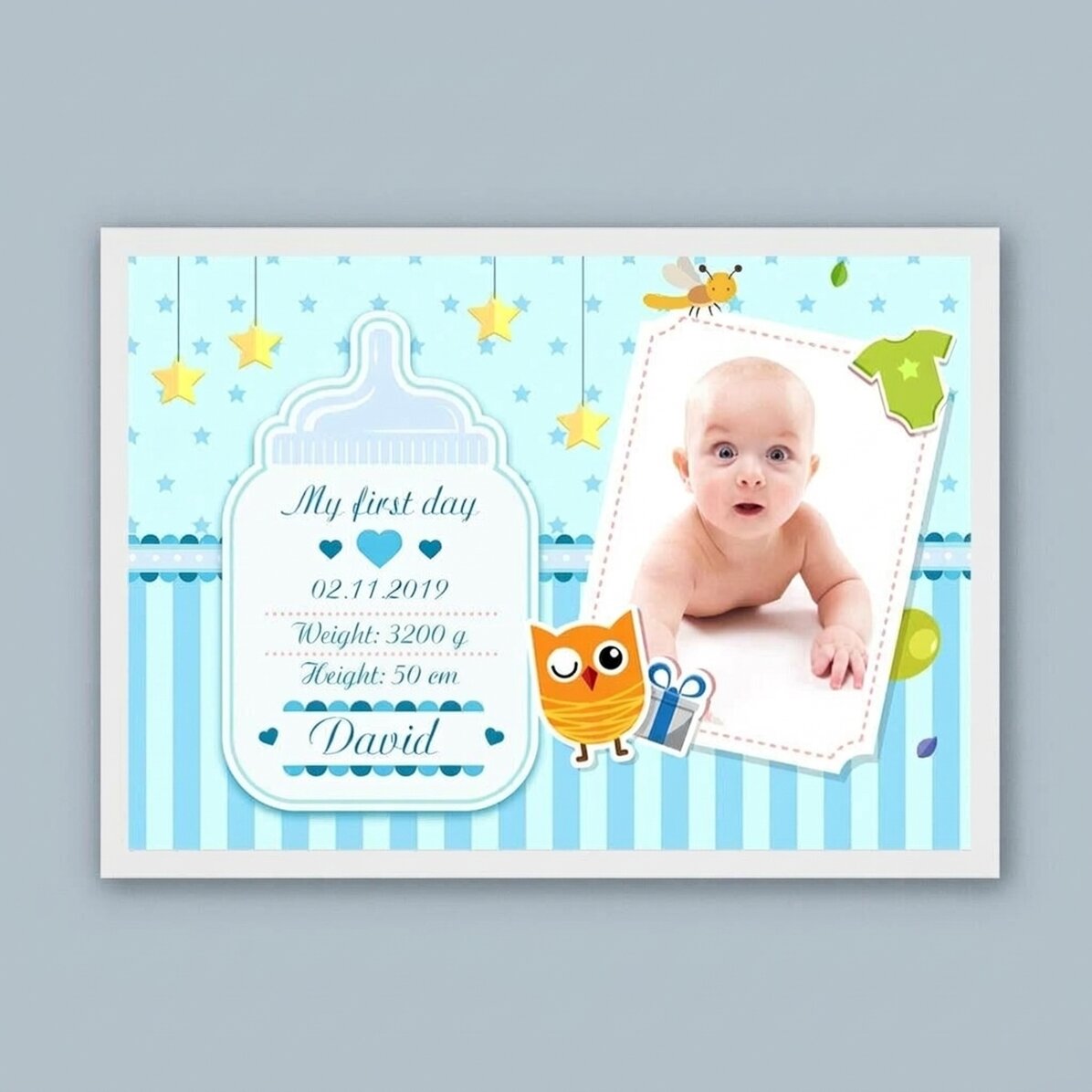 Quadro personalizzato per neonati - Maschietti