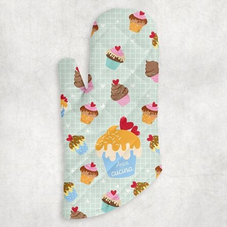 Guanto da cucina personalizzato con scritta - Cupcake