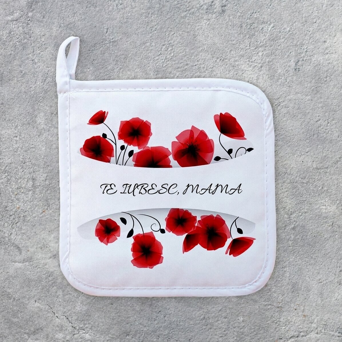 Supporto per pentola calda personalizzato con scritta - Love mom