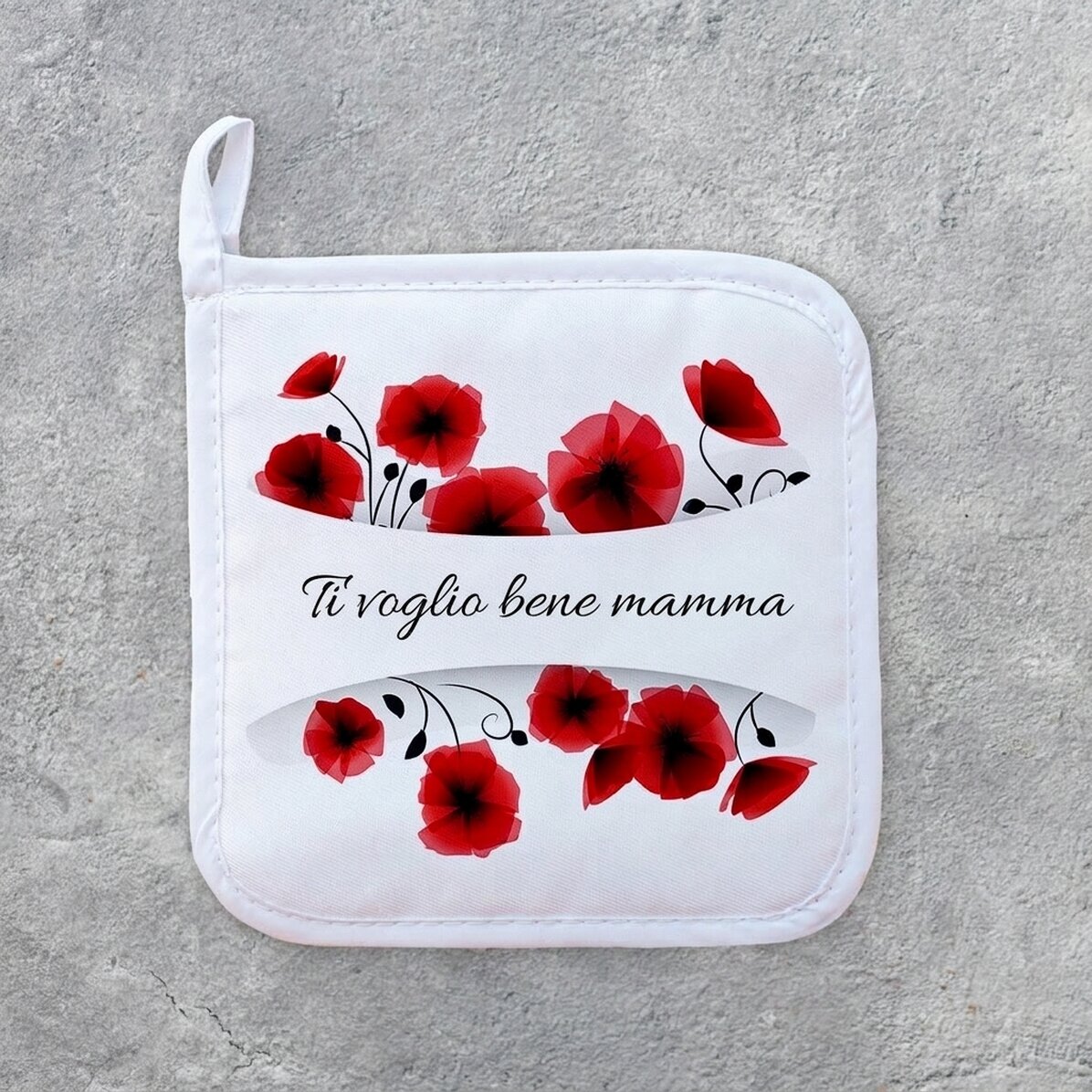 Supporto per pentola calda personalizzato con scritta - Love mom