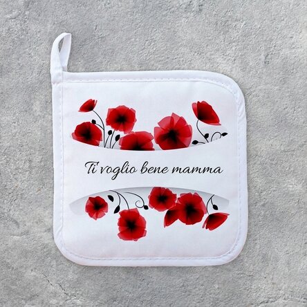 Supporto per pentola calda personalizzato con scritta - Love mom