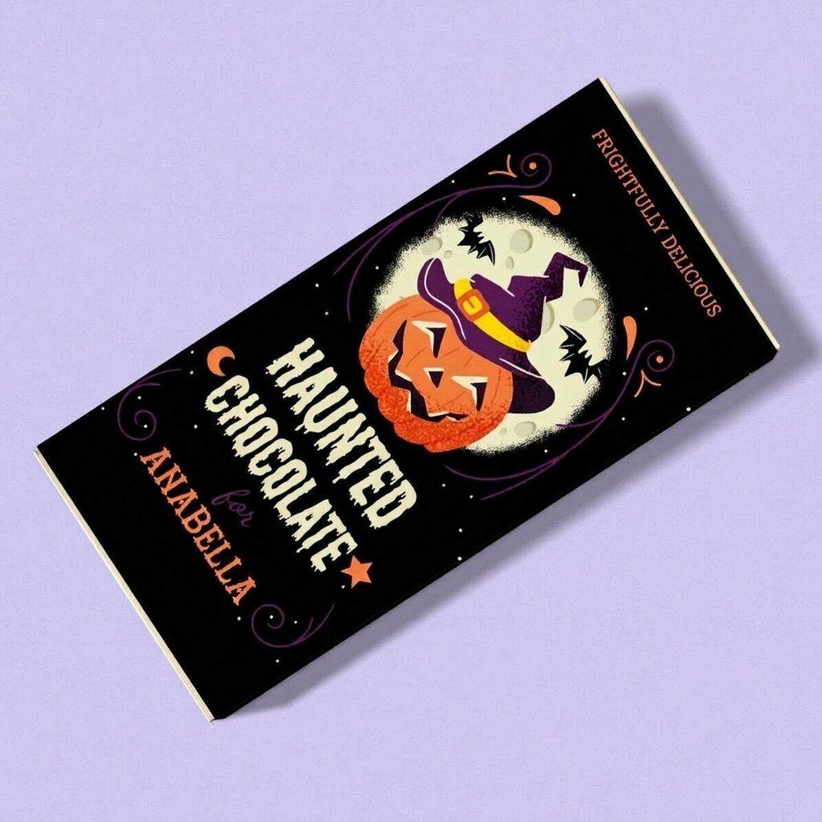 Cioccolato personalizzato con una scritta per Halloween - Cioccolato "bantuita"