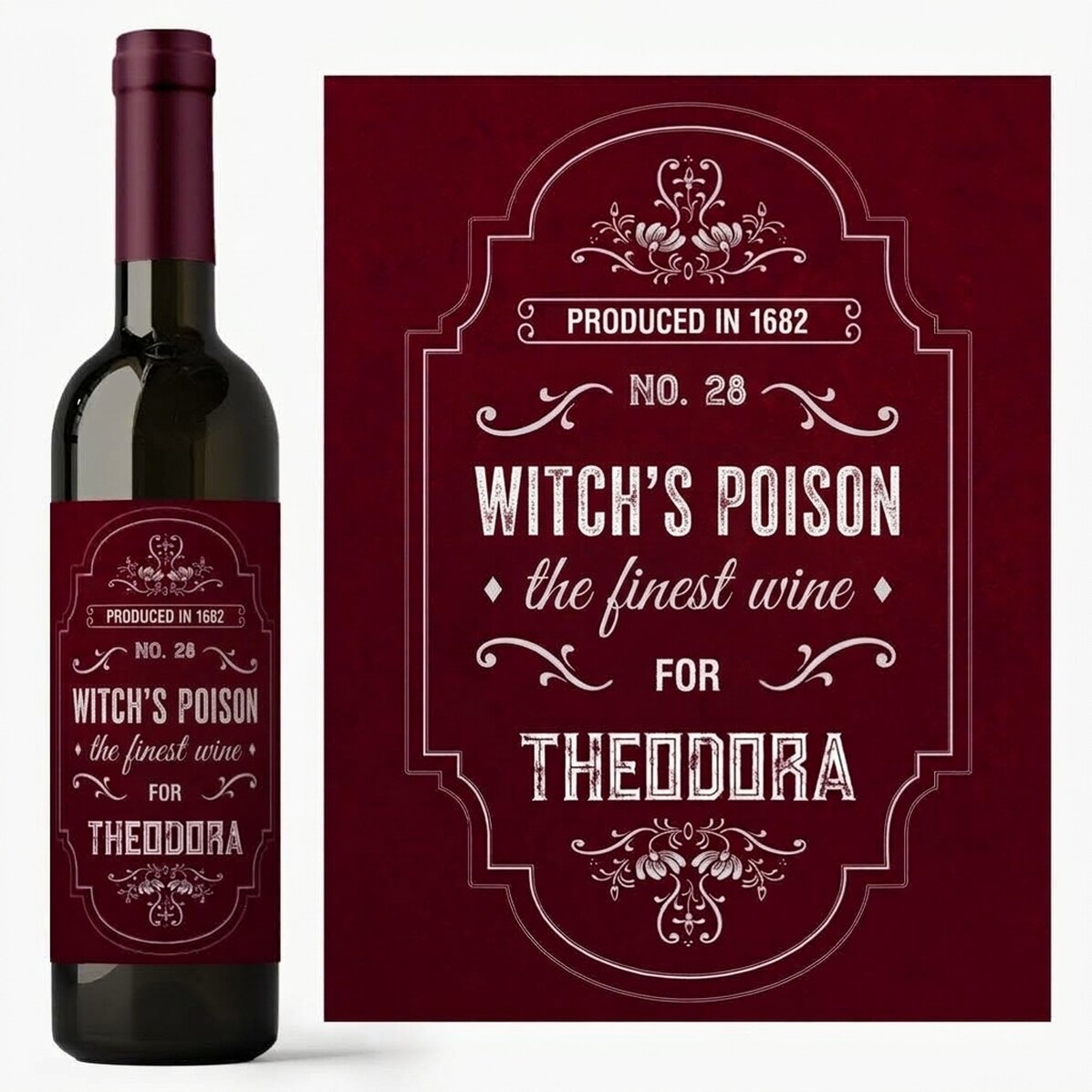 Vino personalizzato con scritta - Il veleno della strega