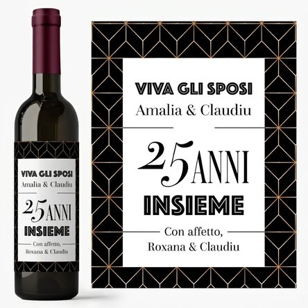 Vino personalizzato con dedica - Anniversario