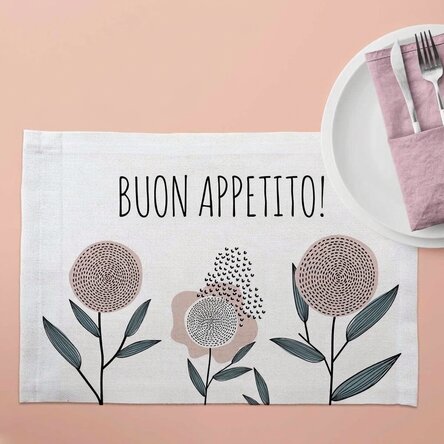Portapiatto personalizzato - Modello floreale 1