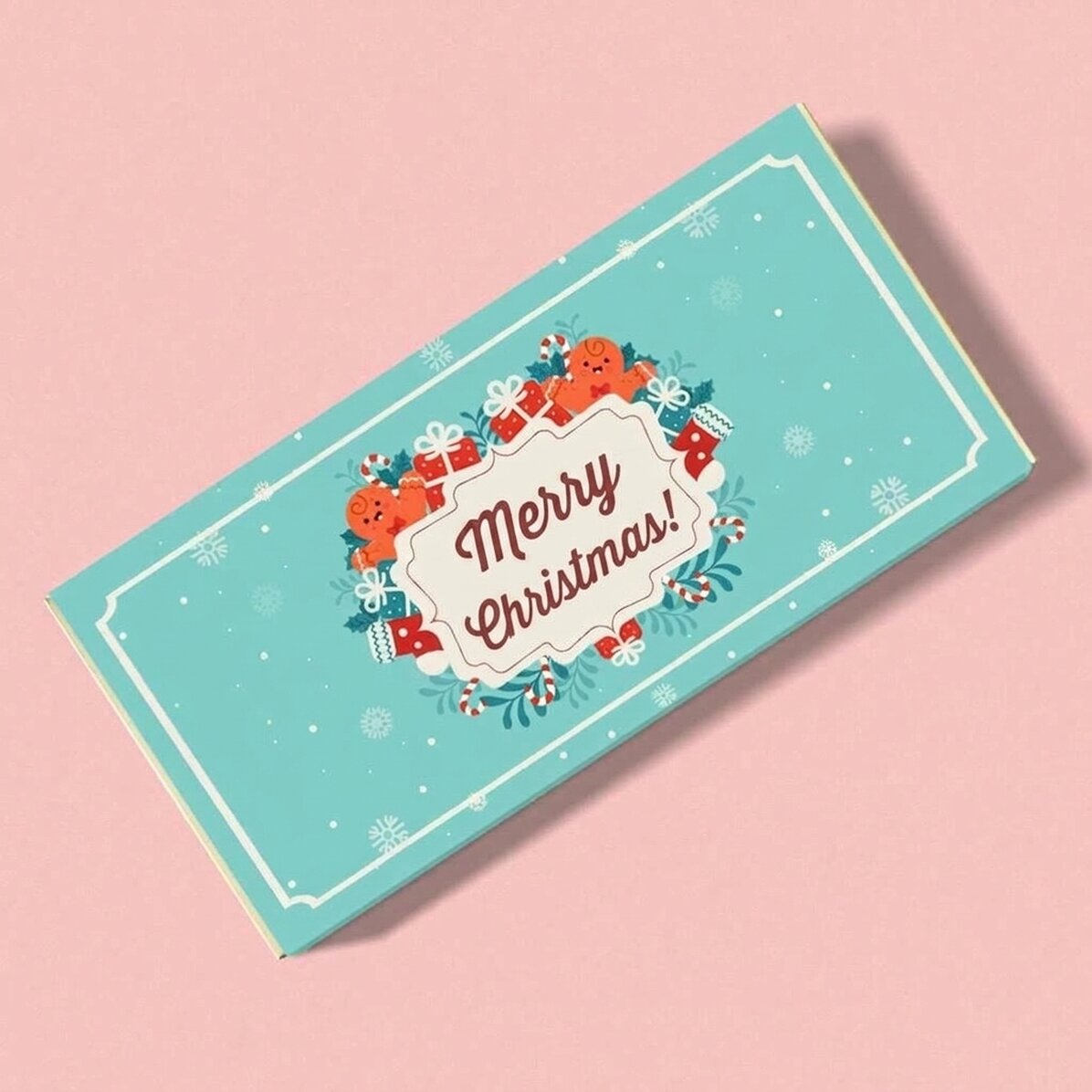 Cioccolato personalizzato con scritta natalizia - Gingerbread