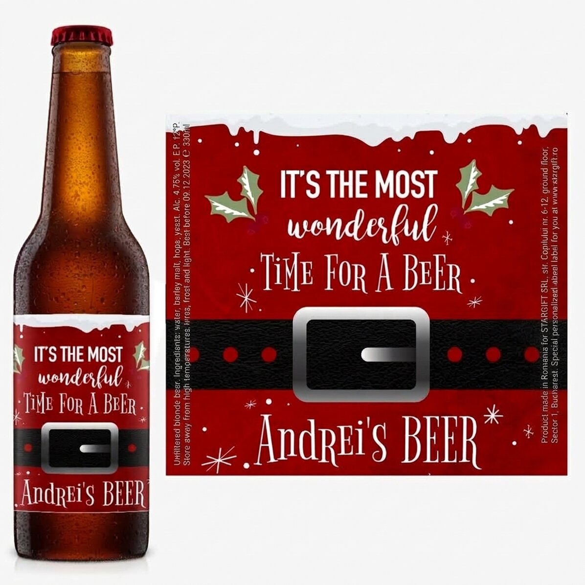 Birra personalizzata con scritta - Il momento più bello per bere una birra!