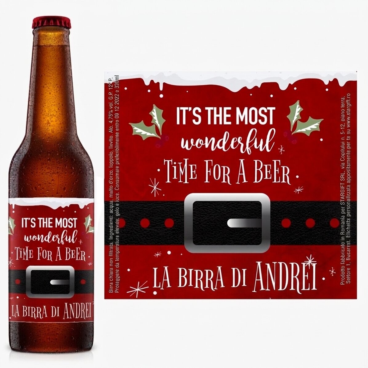 Birra personalizzata con scritta - Il momento più bello per bere una birra!