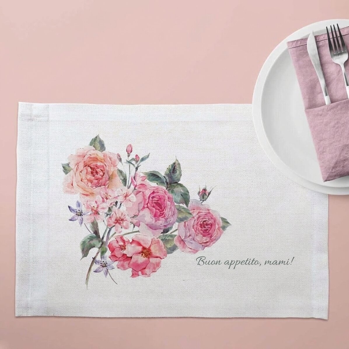 Portapiatto personalizzato - Modello "rose"