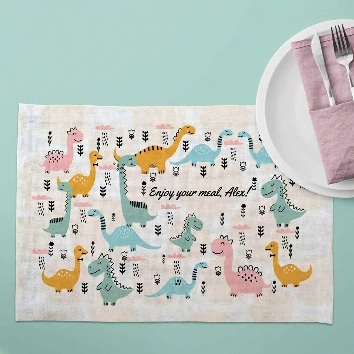 Portapiatto personalizzato - modello Dino
