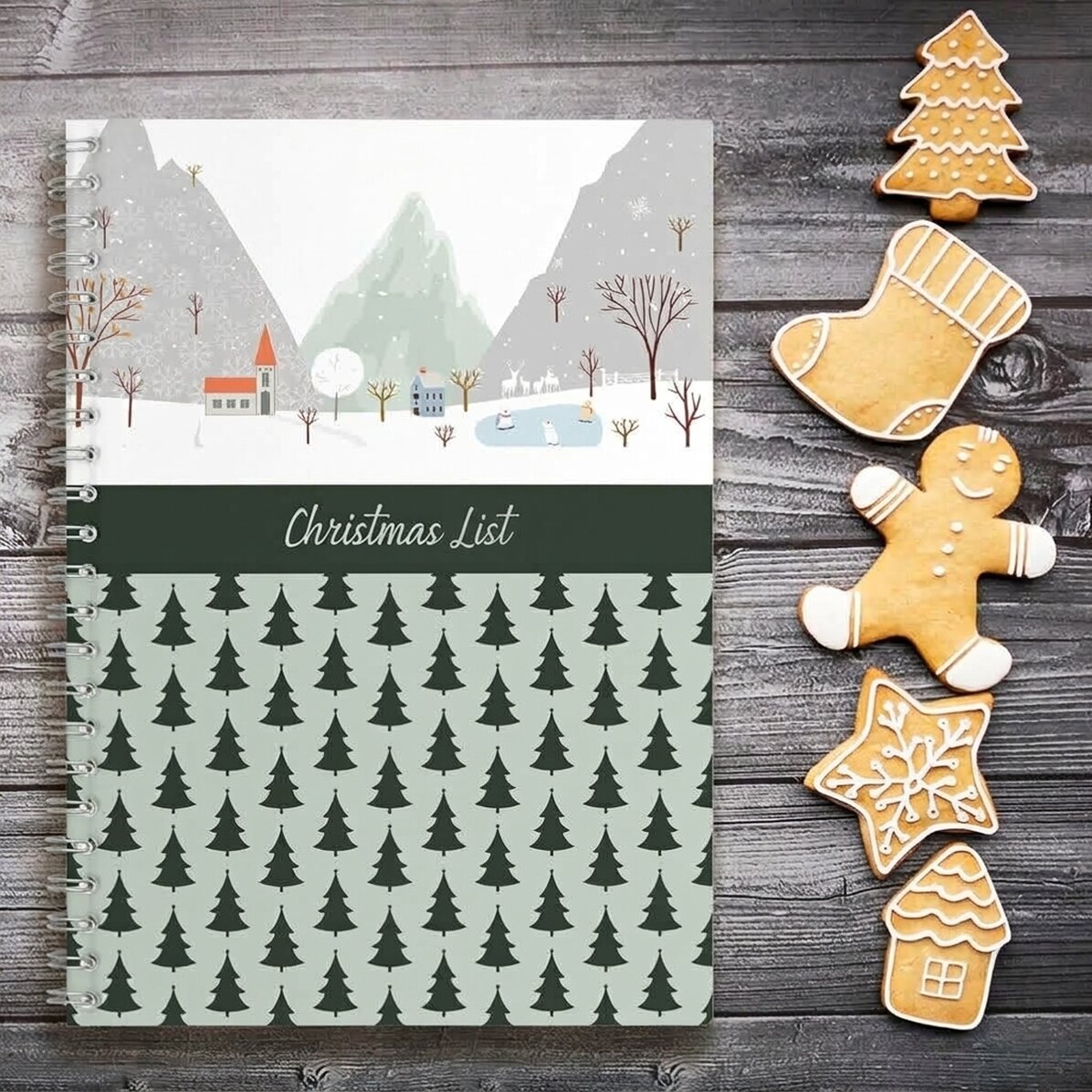 Quaderno personalizzato con testo - Lista dei regali di Natale