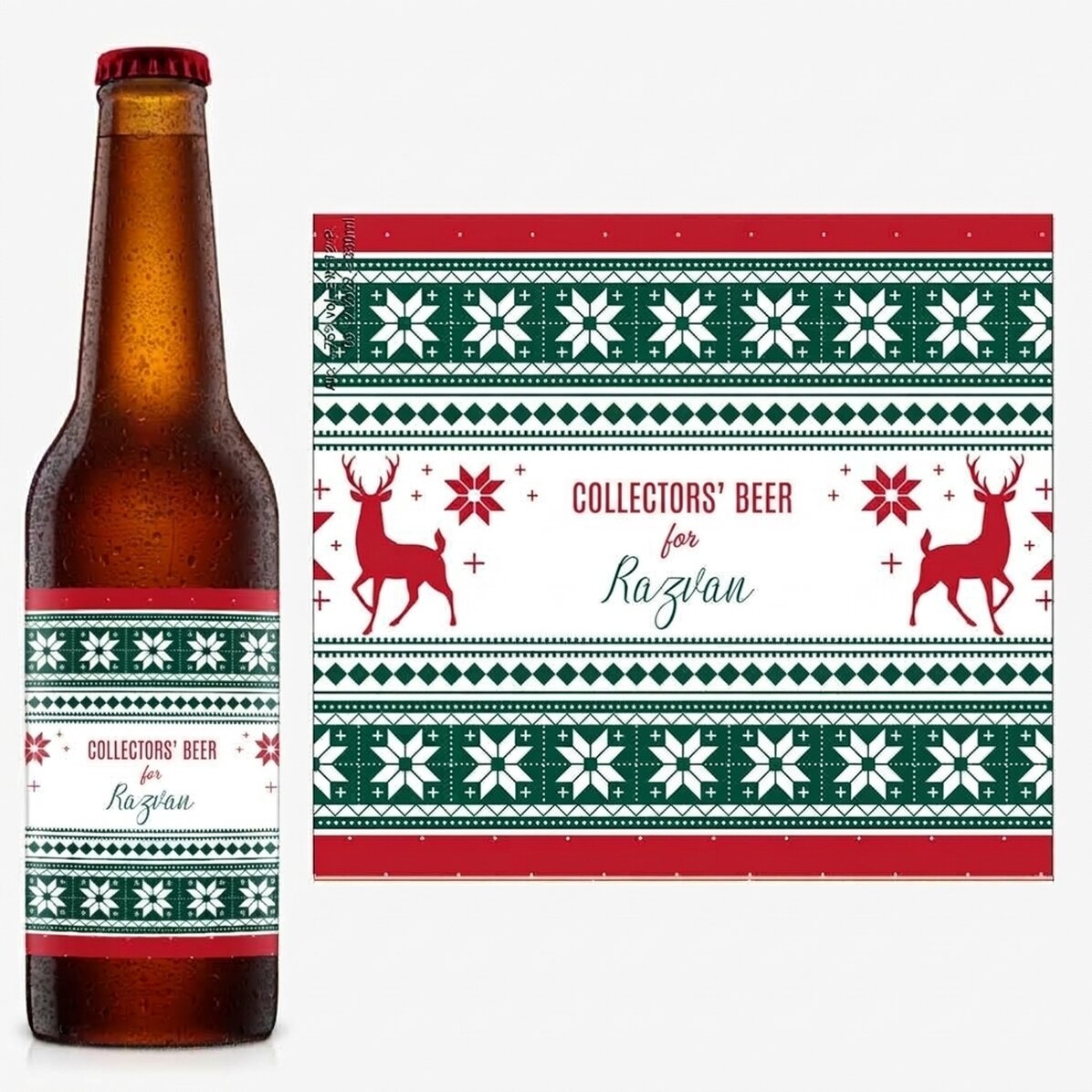 Birra personalizzata con scritta - Modello Reni