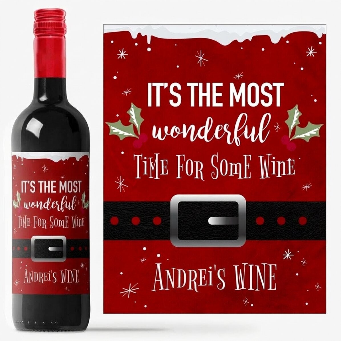 Vino personalizzato con scritta - Most wonderful time